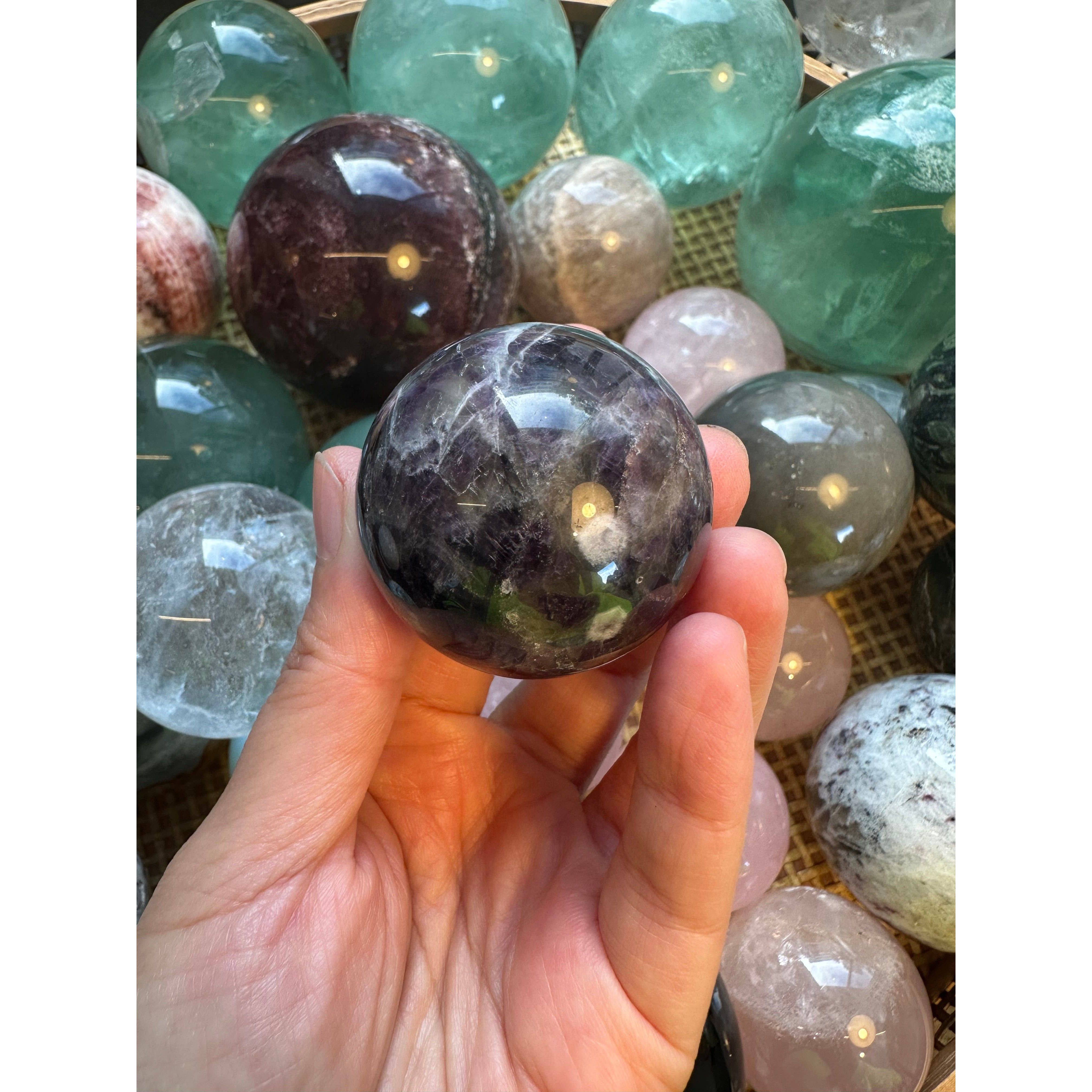 Dream Amethyst Sphere | Healing Crystal Ball | Spiritual Home Decor