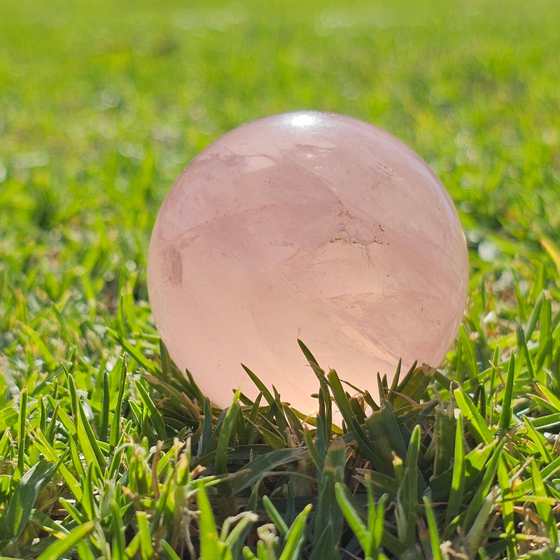 Rose Quartz Sphere - Love-Infused Crystal Ball for Heart Hea: 5-5.5 cm