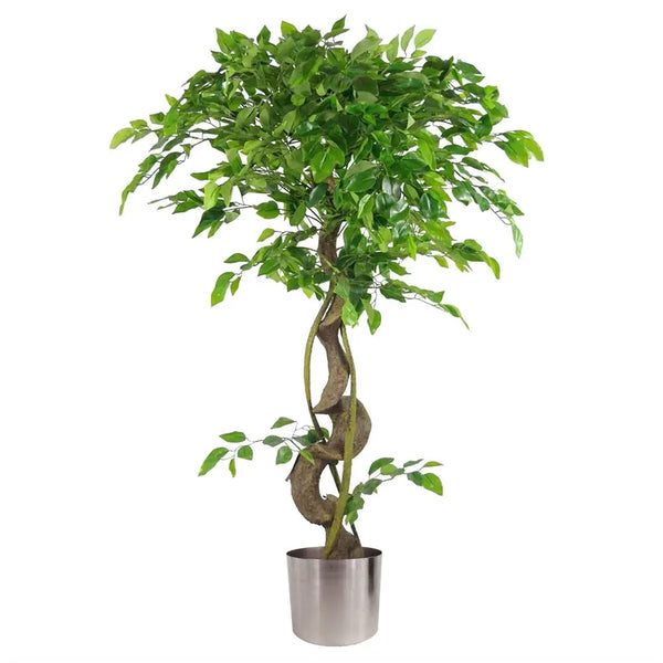 120cm Twisted Trunk Artificial Japanese Fruticosa Style Ficus Tree Leaf