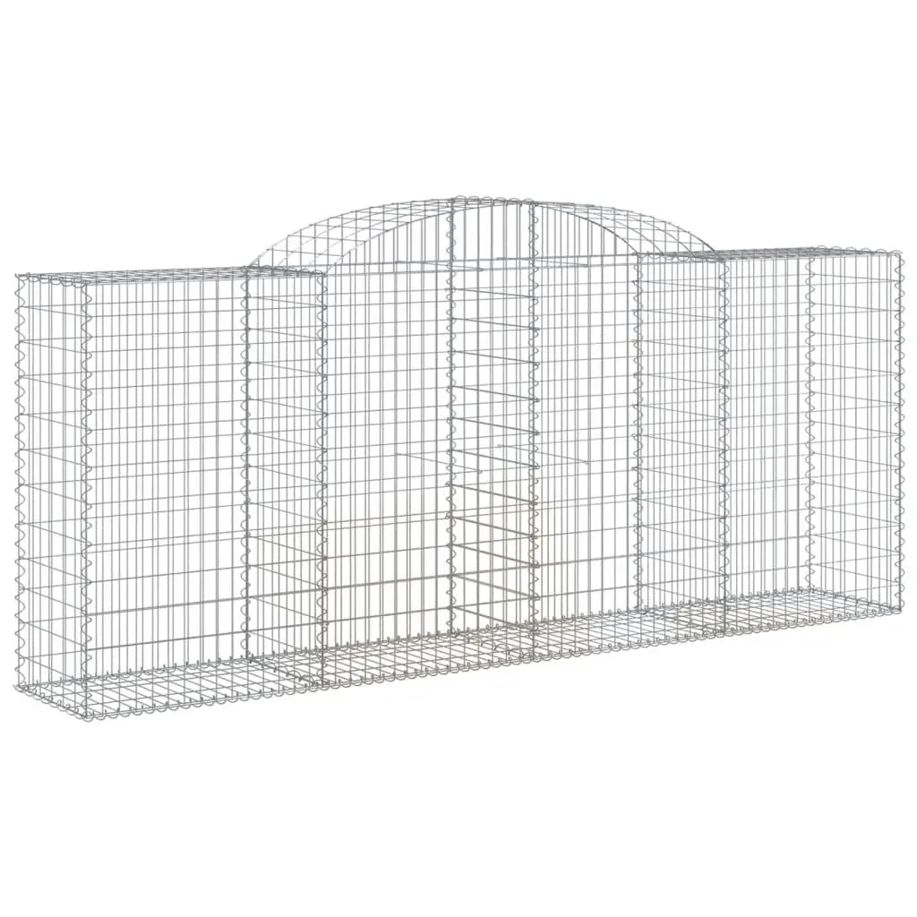 vidaXL Arched Gabion Baskets 30 pcs 300x50x120/140 cm Galvanised Iron Spirit Journeys Gifts