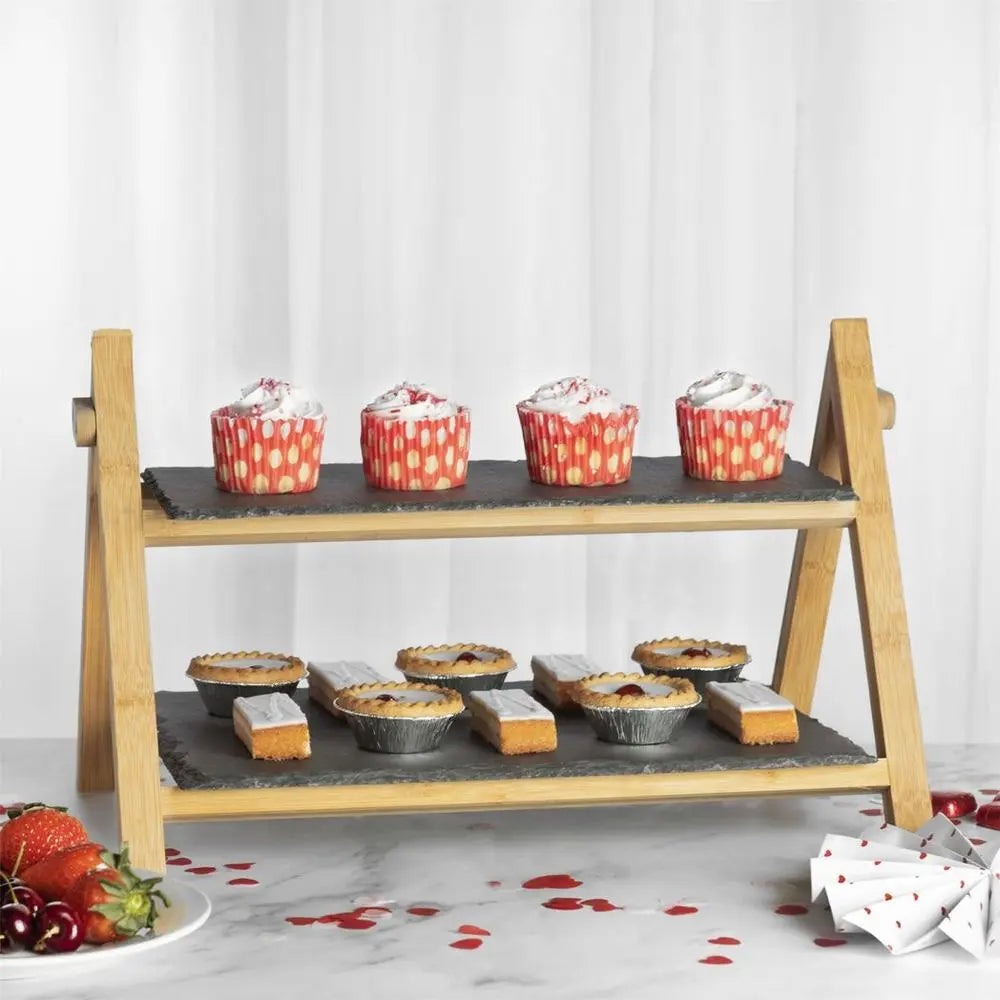 2 Tier Slate Cake Stand | M&W Maison & White