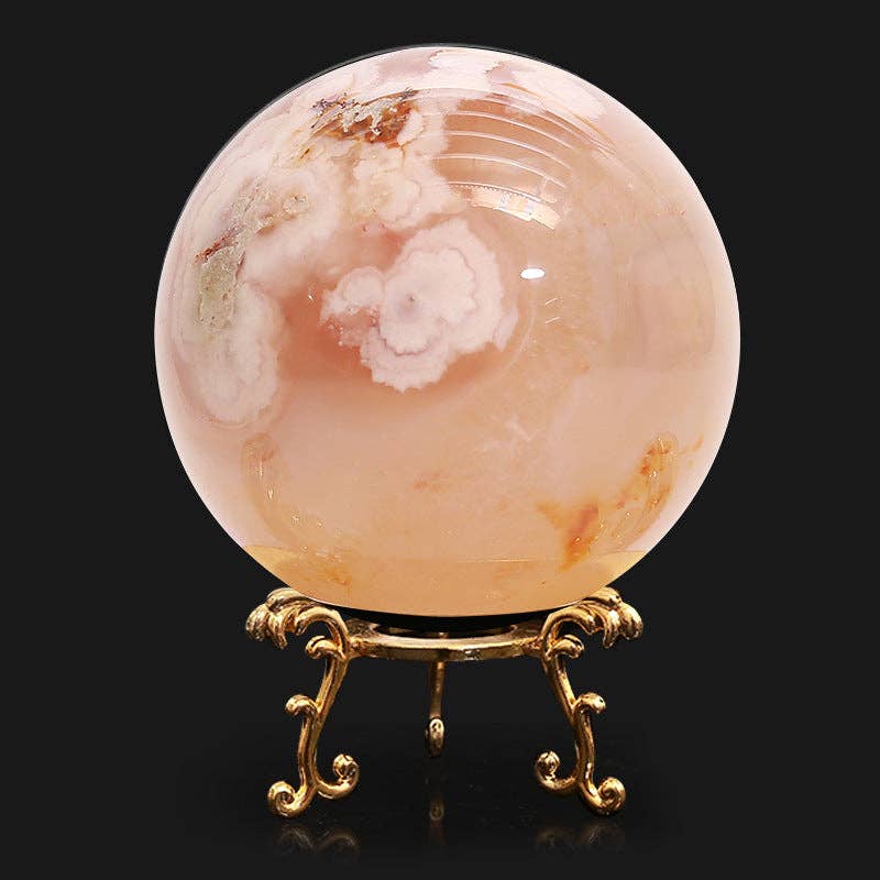 Flower Agate Sphere - Bloom with Beauty & Positivity