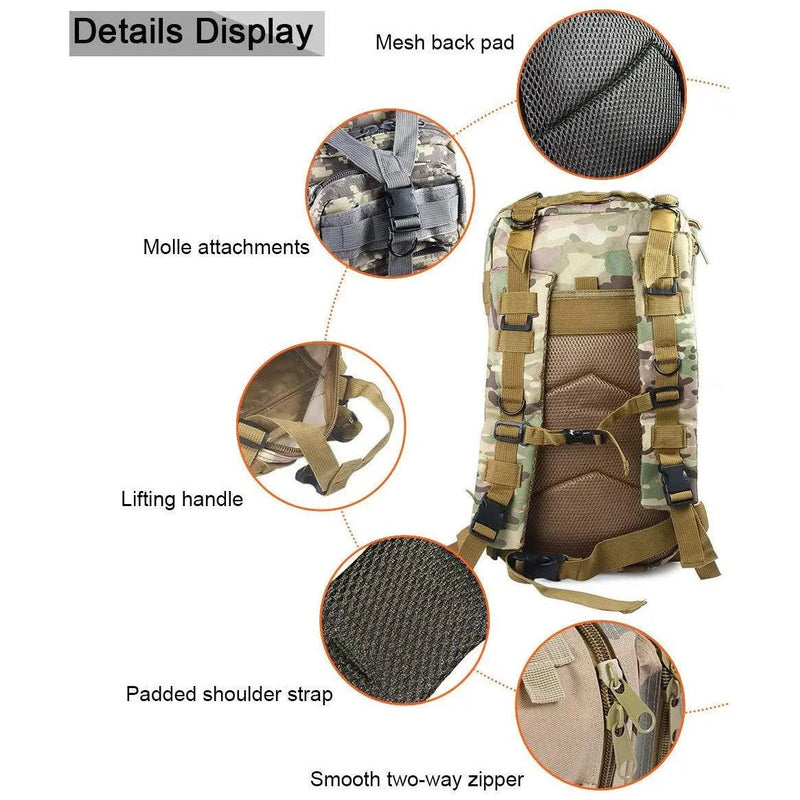 30L A15326 - Molle Tactical Backpack Spirit Journeys Gifts