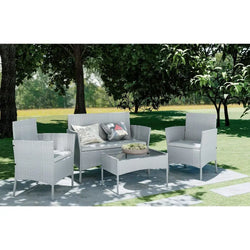 4 Piece Rattan Garden Furniture Set Rattrix