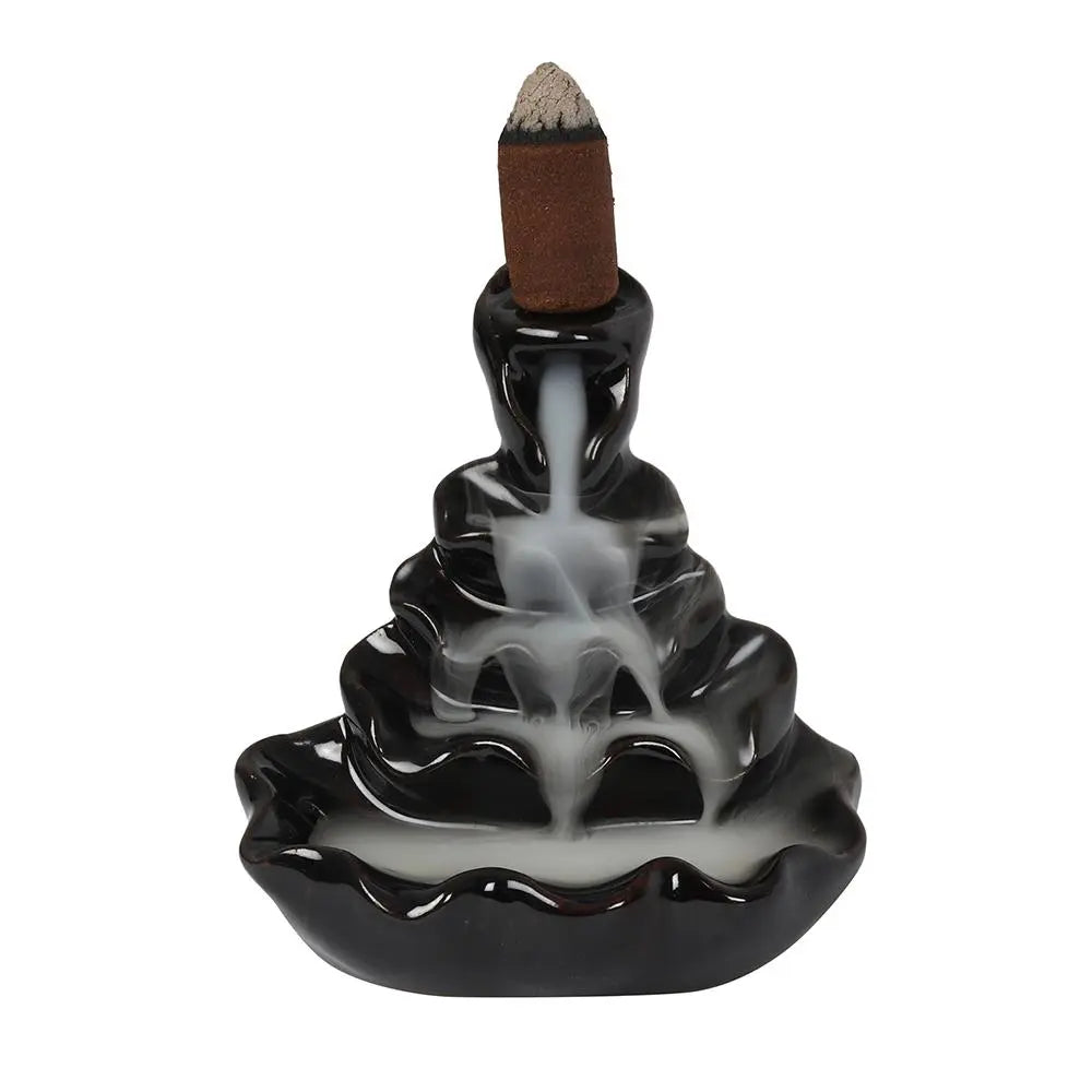 4-Tier Ripple Backflow Incense Burner Spirit Journeys Gifts