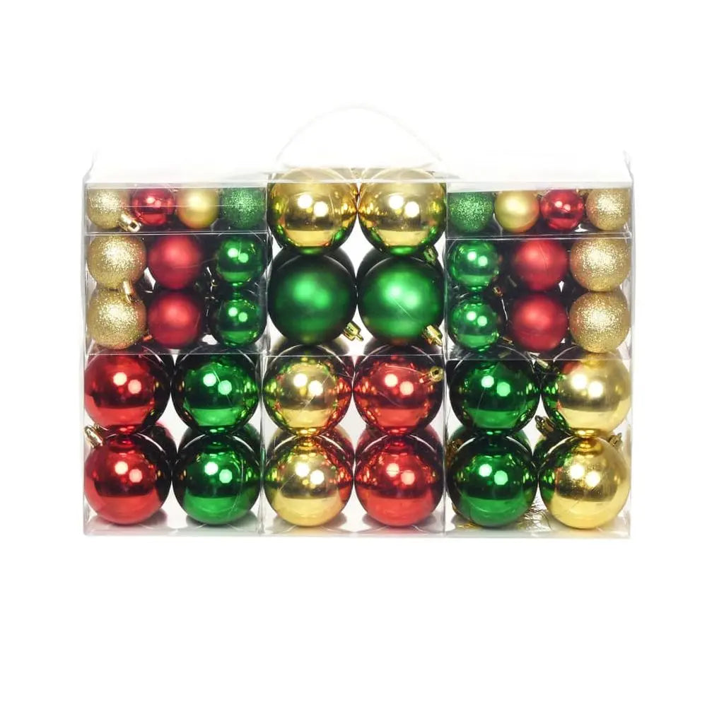 100 Piece Christmas Ball Set 3/4/6 cm Gold vidaXL