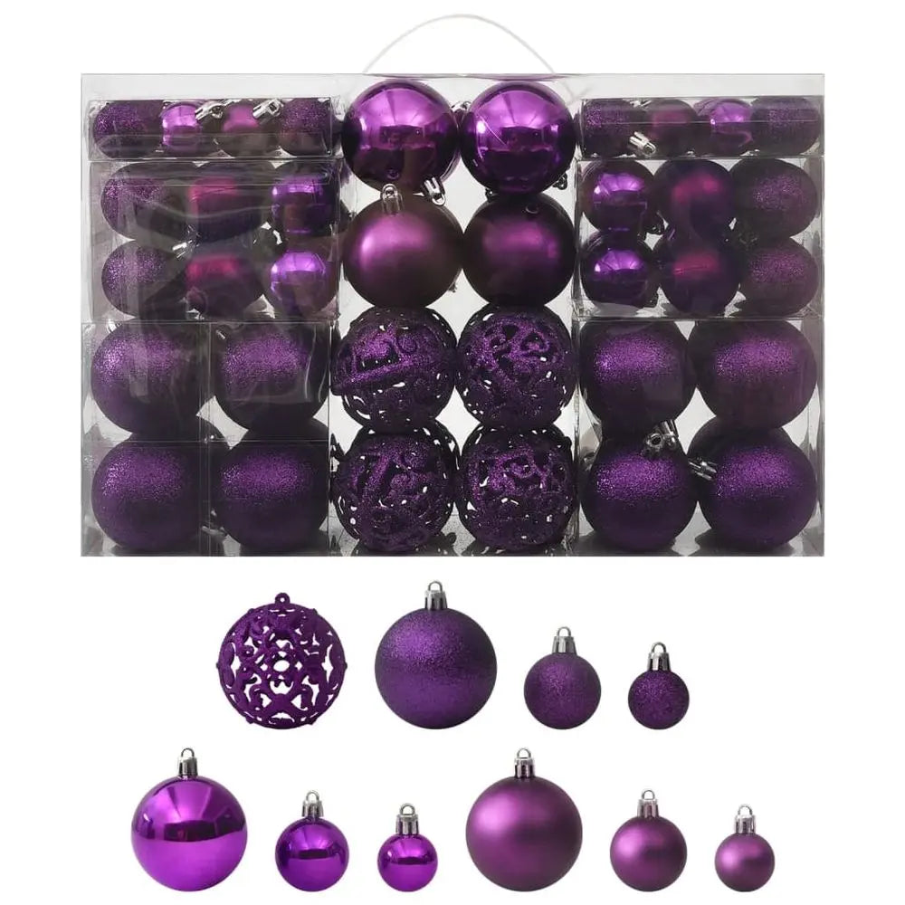 100 Piece Christmas Ball Set 3/4/6 cm Gold vidaXL