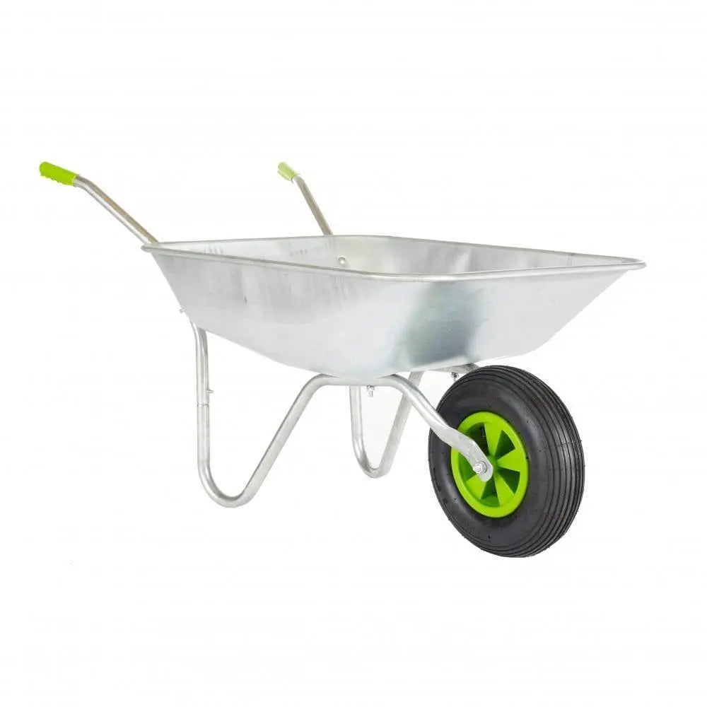 65 Litre Wheelbarrow With Galvanised Pneumatic Tyre Unbranded