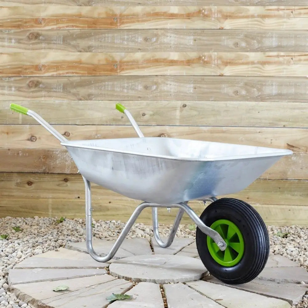 65 Litre Wheelbarrow With Galvanised Pneumatic Tyre Unbranded