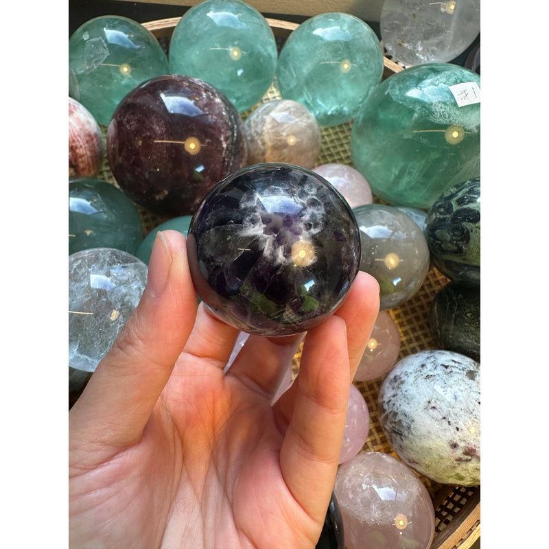 Dream Amethyst Sphere | Healing Crystal Ball | Spiritual Home Decor