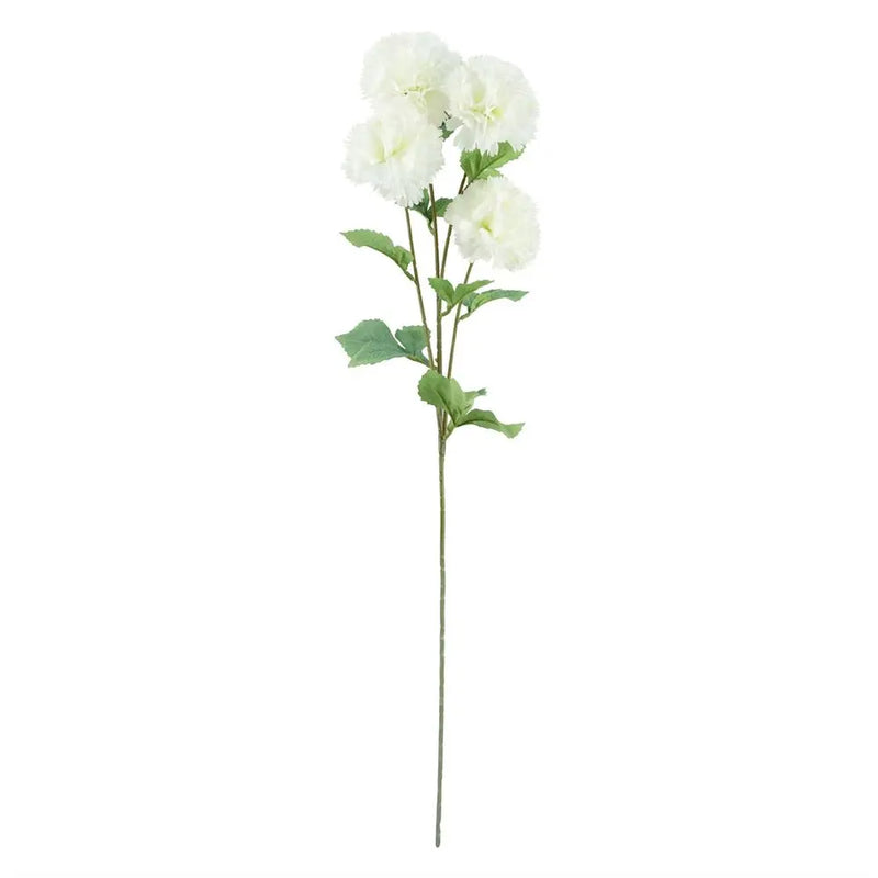 85cm White Carnation Pink Peony and Fern in Glass Vase Leaf