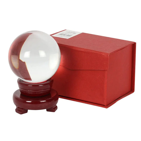 8cm Crystal Ball with Stand Unbranded