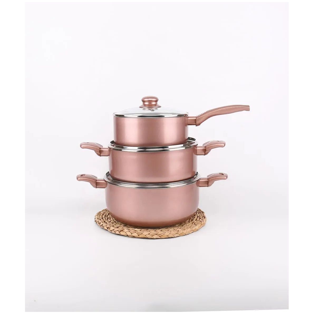 8pc Rose Gold Pan Set A365