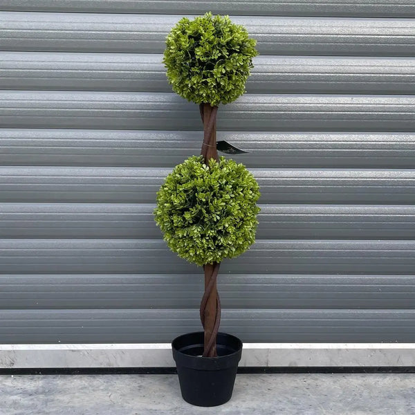 90cm Green Double Ball Topiary Tree Leaf