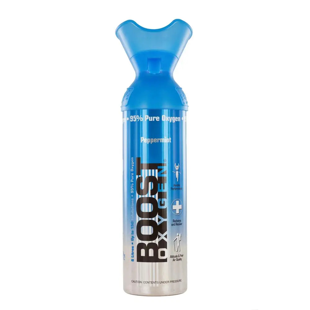 95% pure oxygen with the essential oil aroma of Peppermint, 100% natural BOOST OXYGEN UK