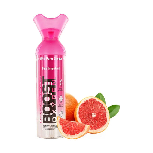 95% pure oxygen with the essential oil aroma of Pink Grapefruit, 100% natural 9 Litre BOOST OXYGEN UK