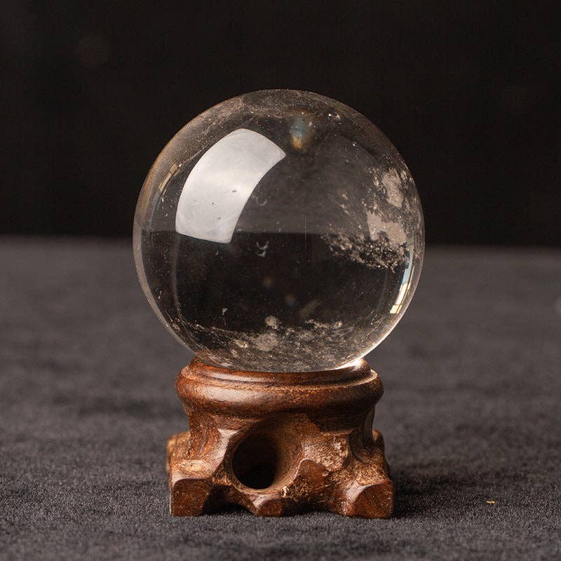 Clear Quartz Crystal Sphere Ball, Fengshui Gift for Her/Mum: 4.5-5cm