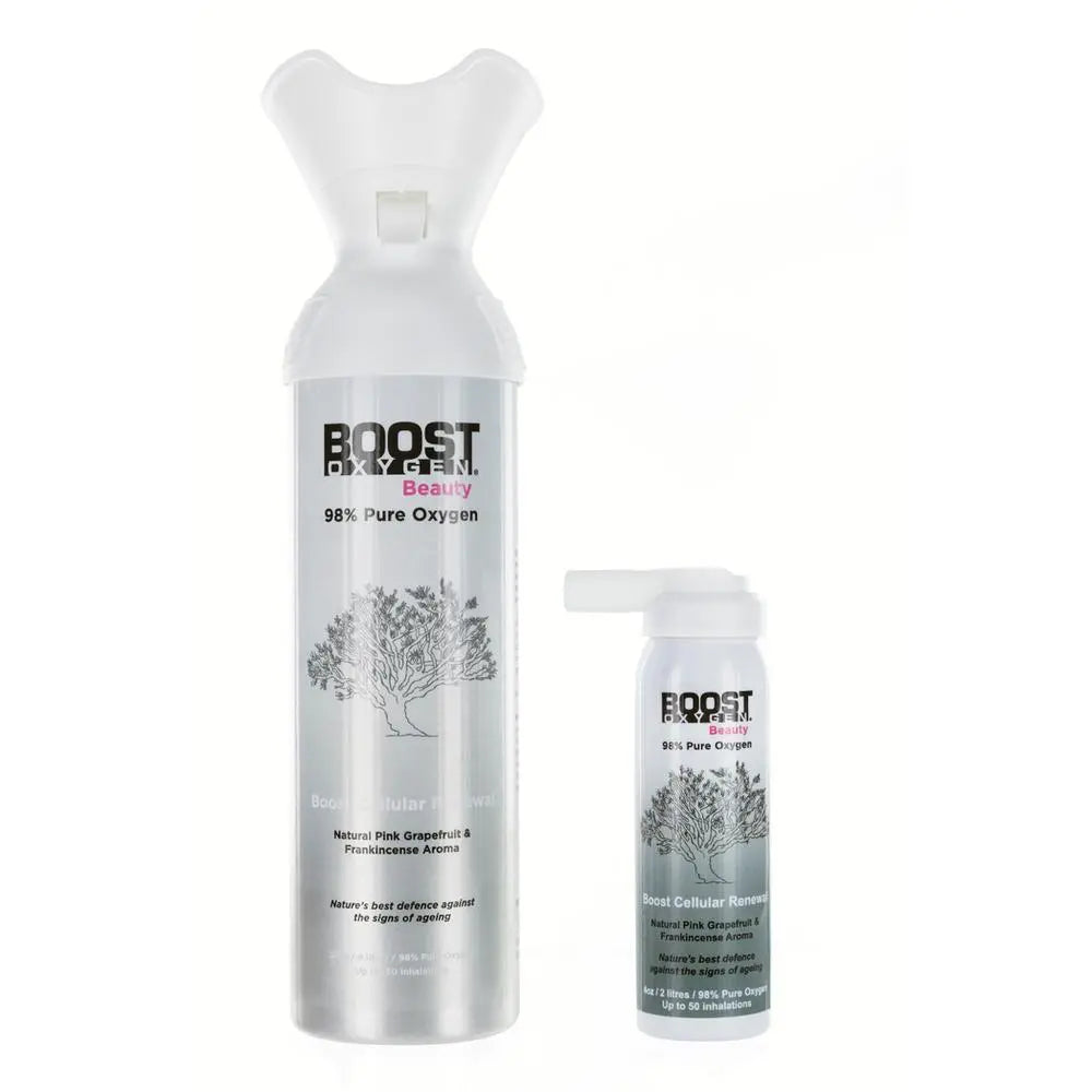 98% pure oxygen with the essential oil aroma of Frankincense and Pink Grapefruit BOOST OXYGEN UK