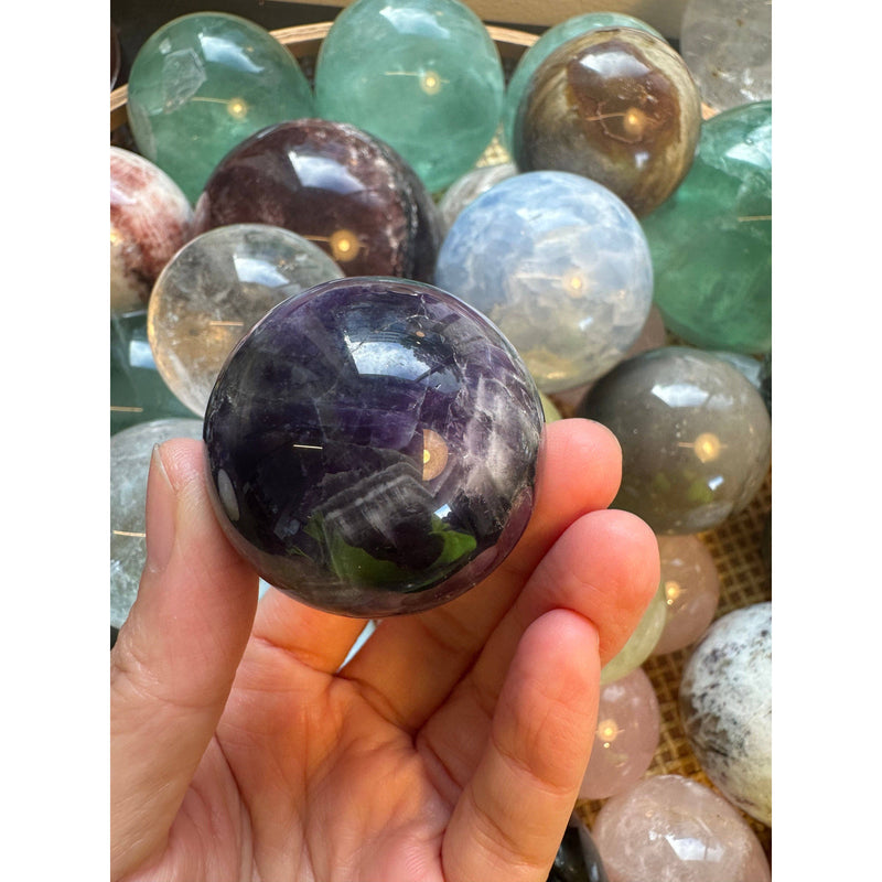 Dream Amethyst Sphere | Healing Crystal Ball | Spiritual Home Decor