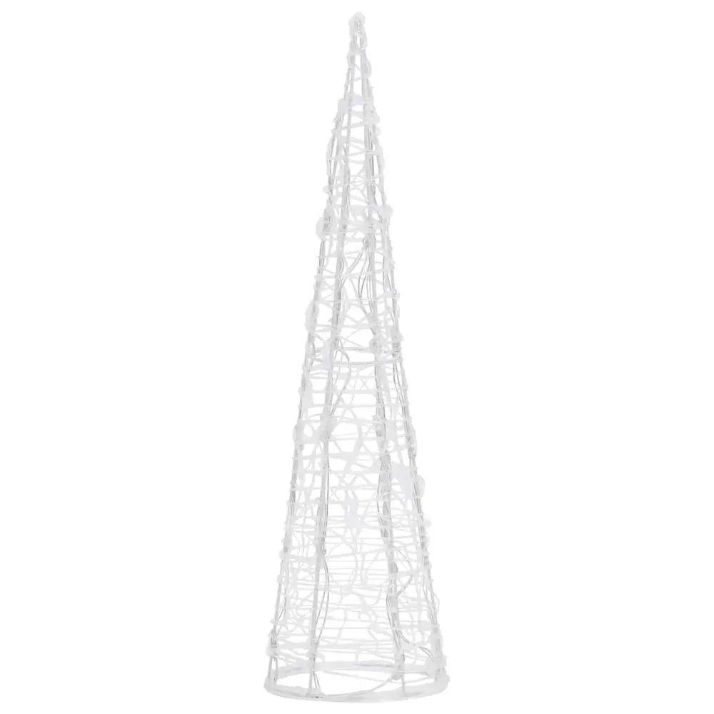 Acrylic Decorative Pyramid LED Light Cone Warm White 60 cm vidaXL