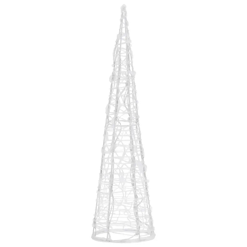 Acrylic Decorative Pyramid LED Light Cone Warm White 60 cm vidaXL