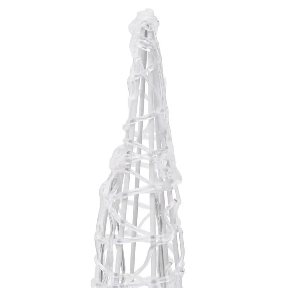 Acrylic Decorative Pyramid LED Light Cone Warm White 60 cm vidaXL