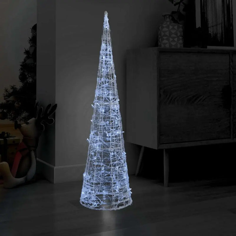 Acrylic Decorative Pyramid LED Light Cone Warm White 60 cm vidaXL