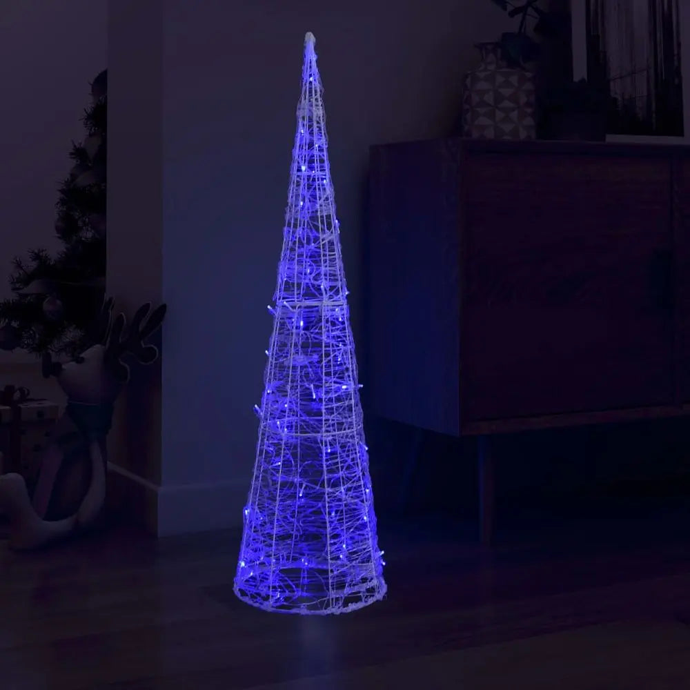 Acrylic Decorative Pyramid LED Light Cone Warm White 60 cm vidaXL