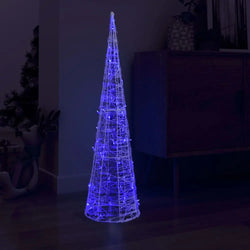 Acrylic Decorative Pyramid LED Light Cone Warm White 60 cm vidaXL