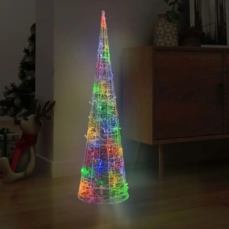 Acrylic Decorative Pyramid LED Light Cone Warm White 60 cm vidaXL