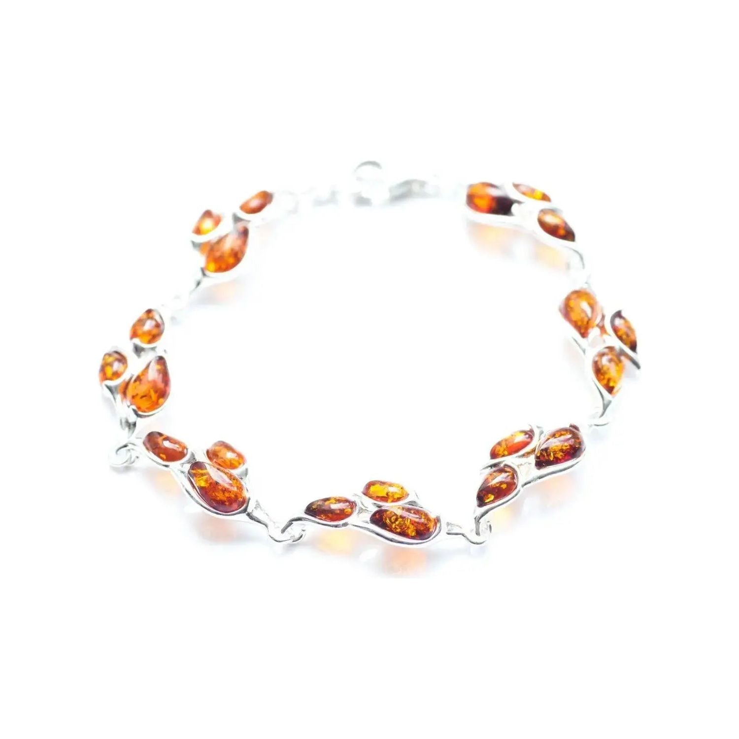 Amber Statement Leaf Link Bracelet Spirit Journeys Gifts