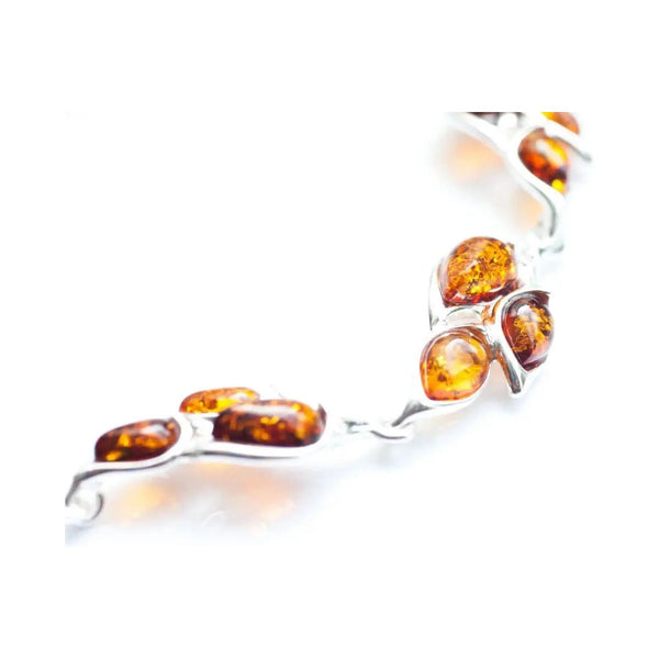 Amber Statement Leaf Link Bracelet Spirit Journeys Gifts