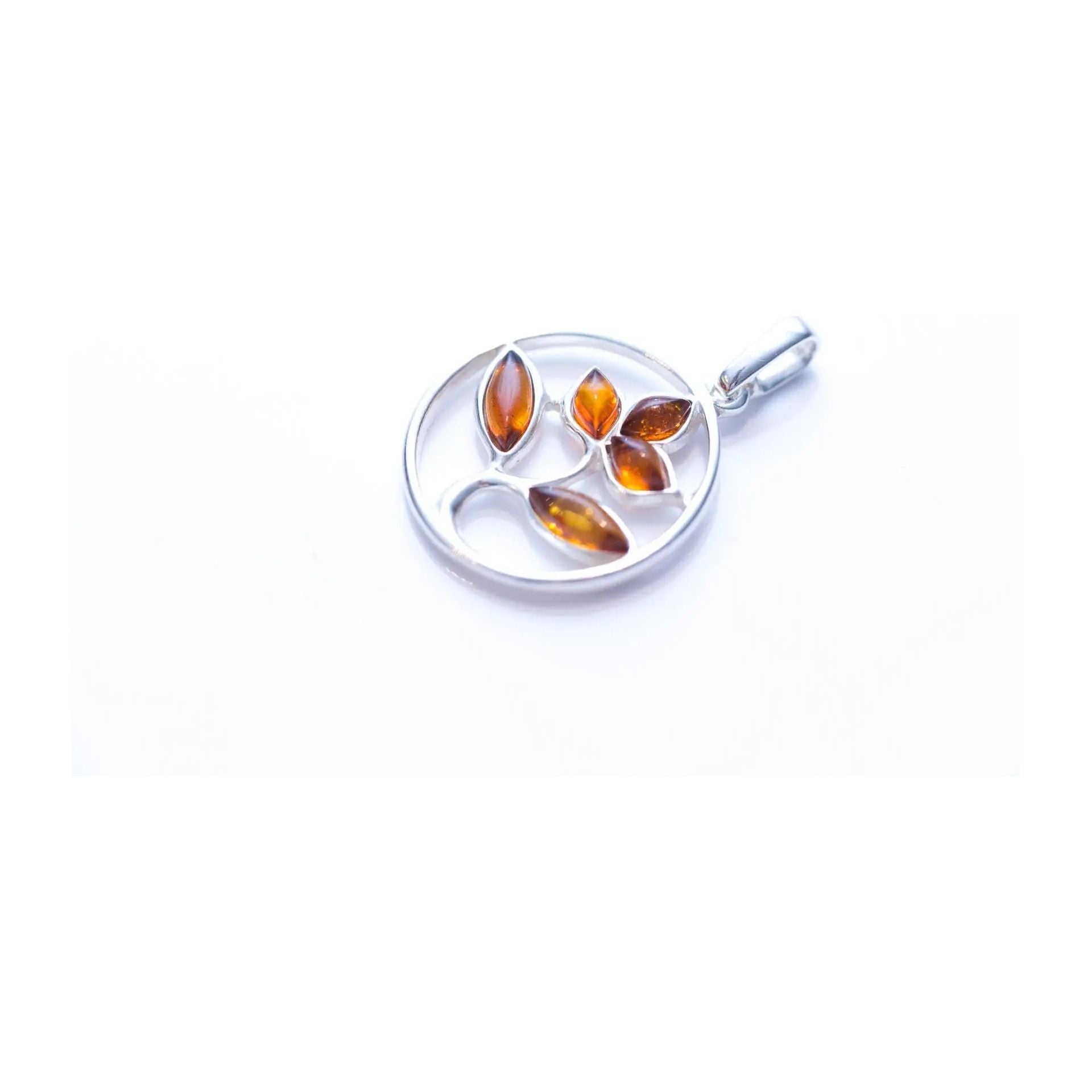 Amber Tree Charm Pendant, Minimal Amber Necklace Spirit Journeys Gifts