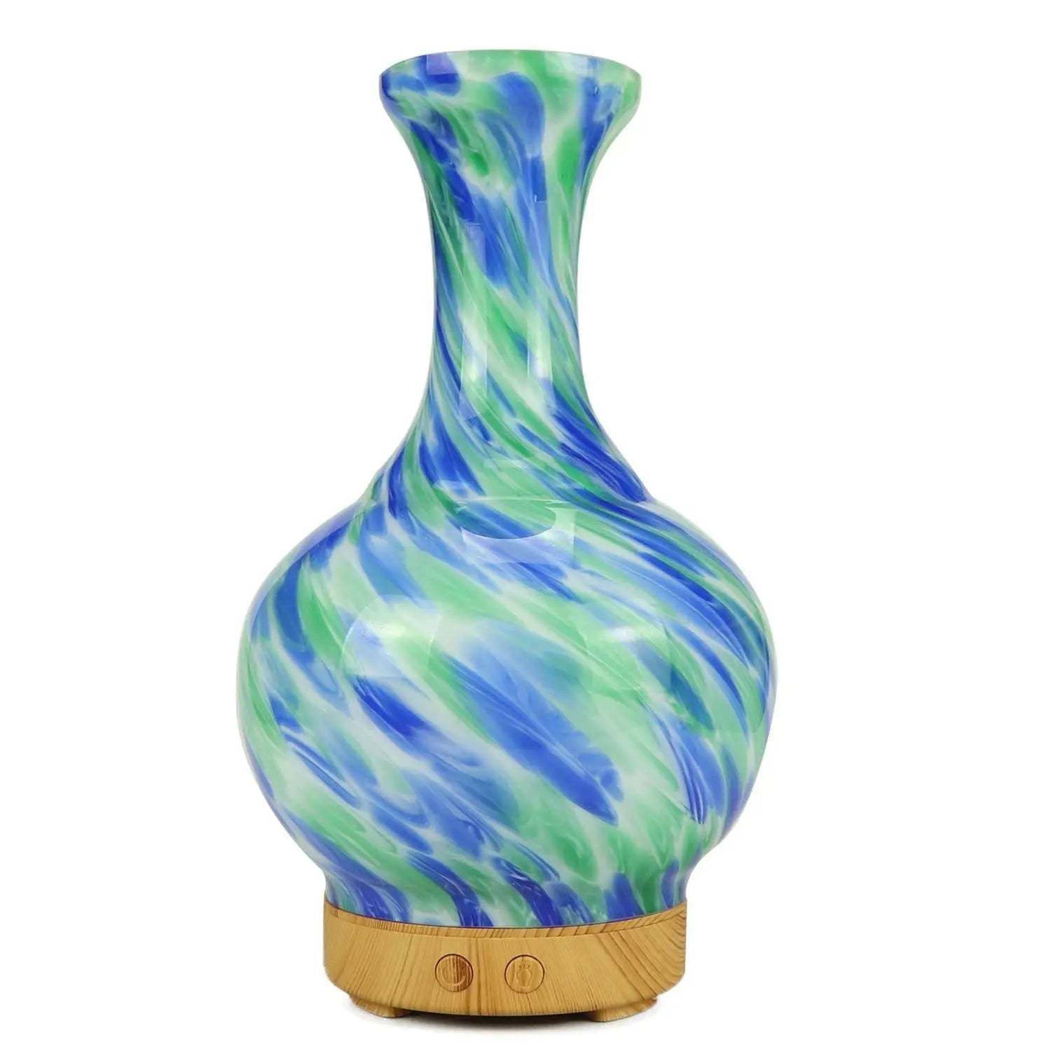 Aroma Atomiser - Glass Vase Blue and Green UK Plug Wolf & Wilde