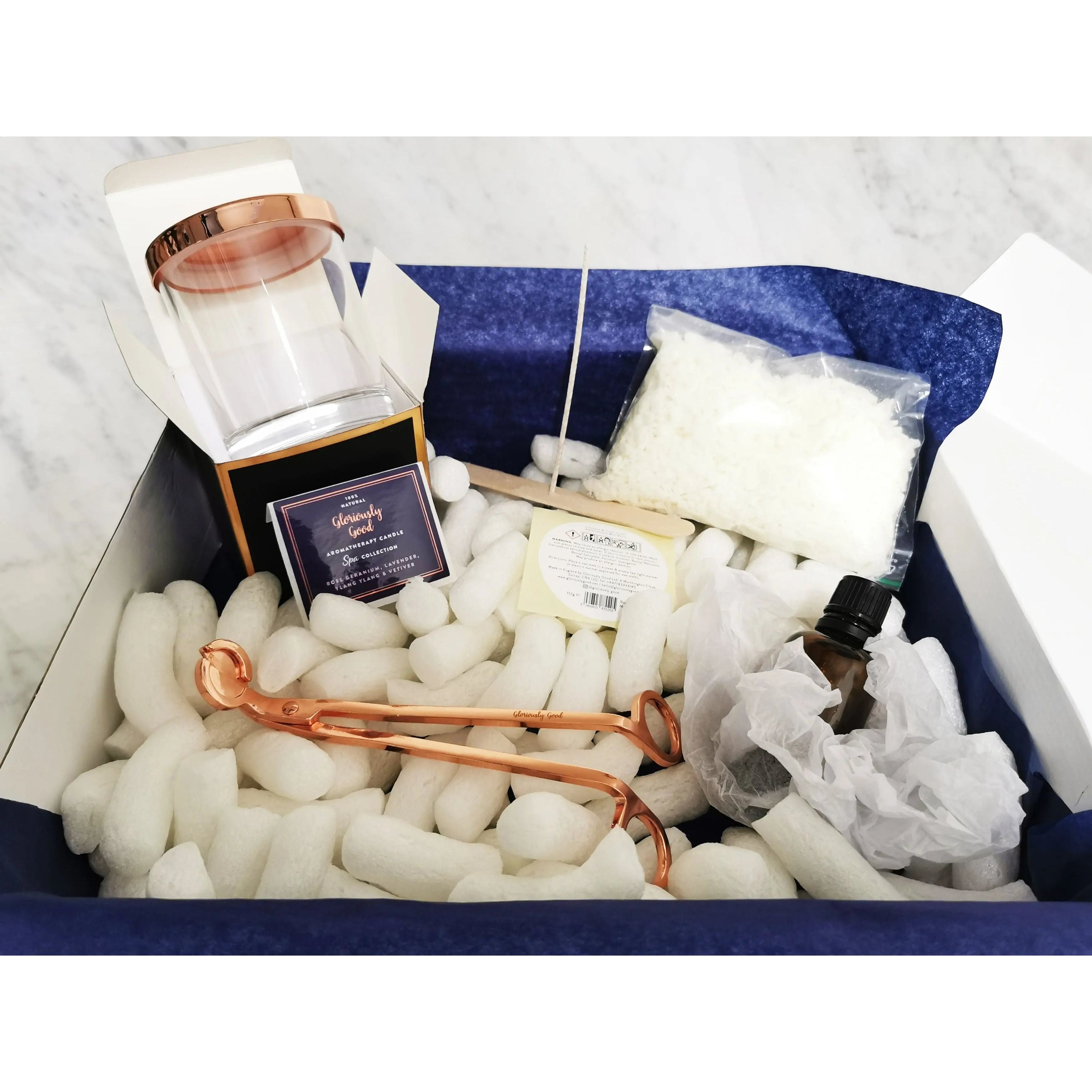 Aromatherapy Candle Making Kit | Rose Geranium, Lavender, Ylang Ylang & Vetiver Gloriously Good