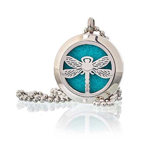 Aromatherapy Diffuser Necklace - Dragonfly 25mm Spirit Journeys