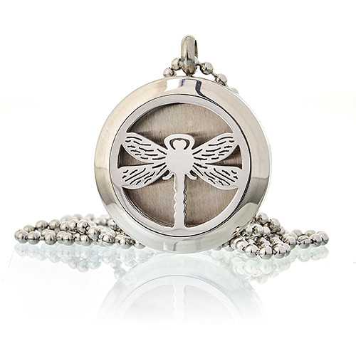 Aromatherapy Diffuser Necklace - Dragonfly 25mm Spirit Journeys