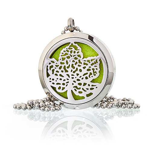 Aromatherapy Diffuser Necklace - Leaf 30mm Spirit Journeys