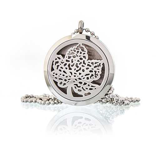 Aromatherapy Diffuser Necklace - Leaf 30mm Spirit Journeys