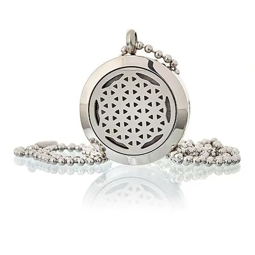 Aromatherapy Diffuser Necklace - Flower of Life 25mm Spirit Journeys Gifts