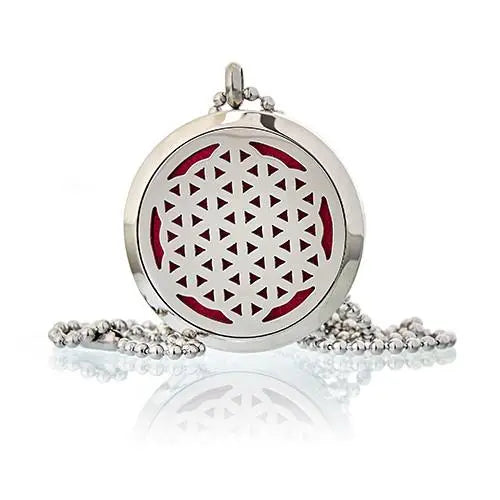 Aromatherapy Diffuser Necklace - Flower  of Life 30mm Spirit Journeys Gifts