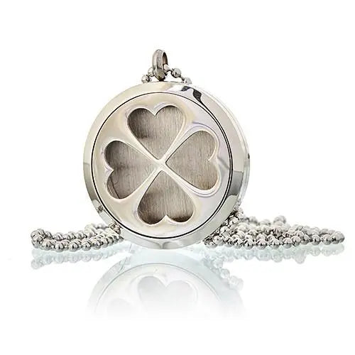 Aromatherapy Diffuser Necklace - Four Leaf Clover 30mm Spirit Journeys Gifts