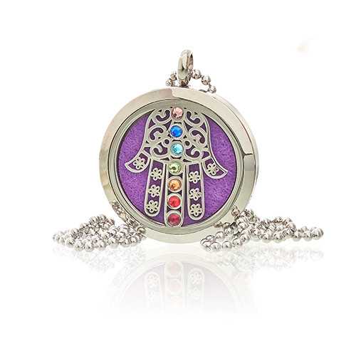 Aromatherapy Jewellery Necklace - Hamsa Chakra - 30mm Spirit Journeys