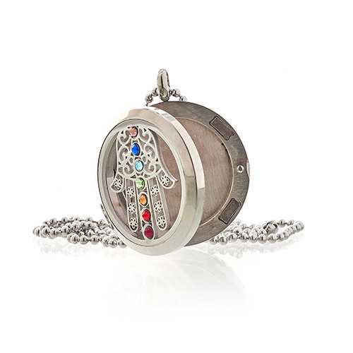 Aromatherapy Jewellery Necklace - Hamsa Chakra - 30mm Spirit Journeys
