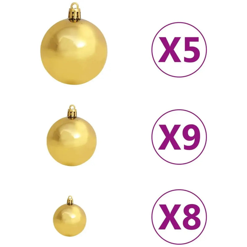 Artificial Christmas Tree with LEDs & Ball Set 65 cm to 240 cm vidaXL