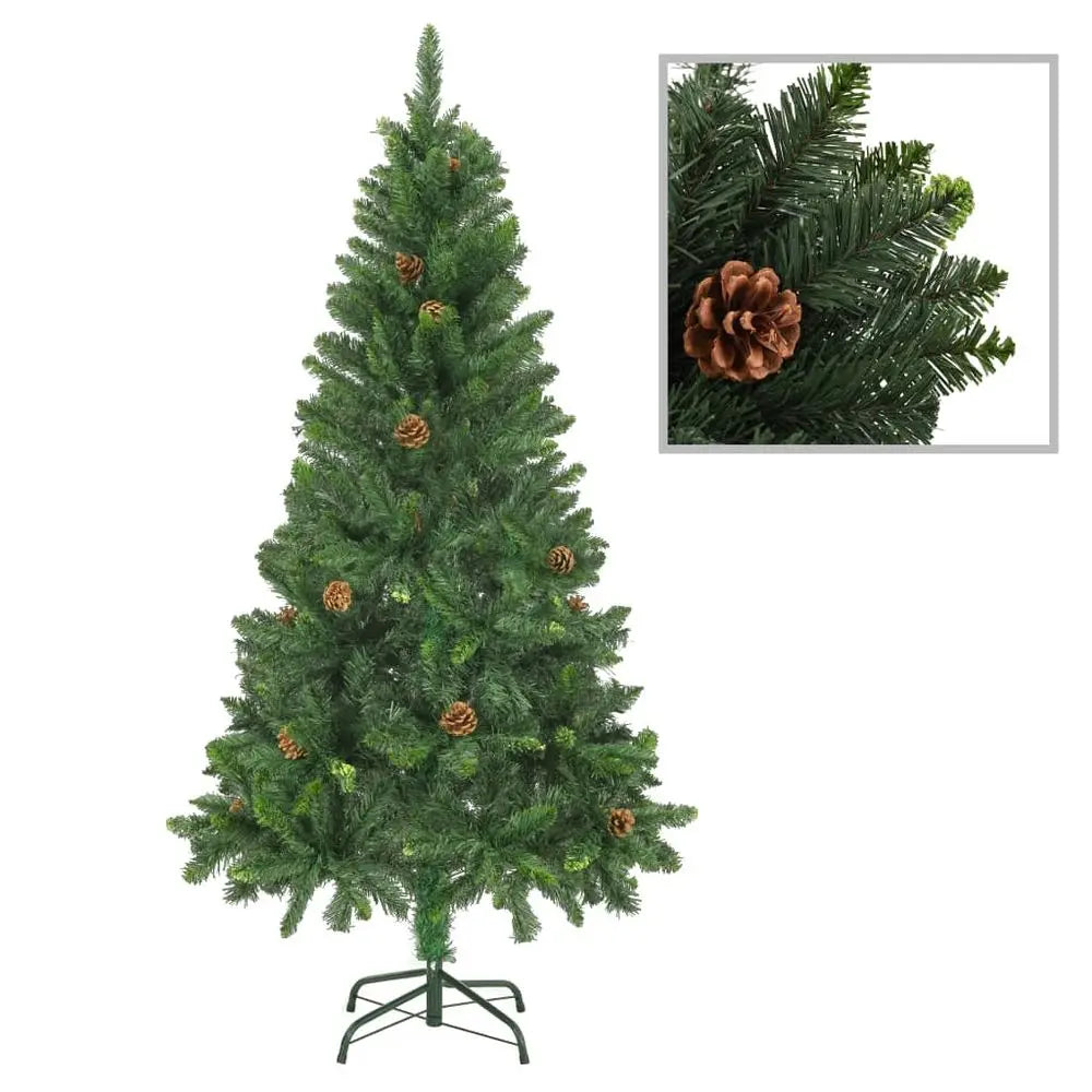 Artificial Christmas Tree with LEDs&Ball Set Green 150 cm vidaXL