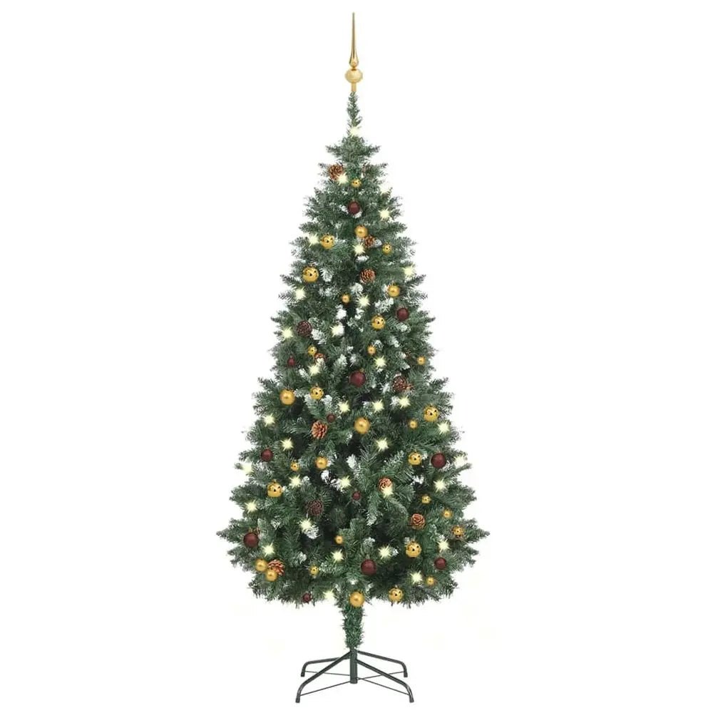 Artificial Christmas Tree with LEDs&Ball Set Green 150 cm vidaXL