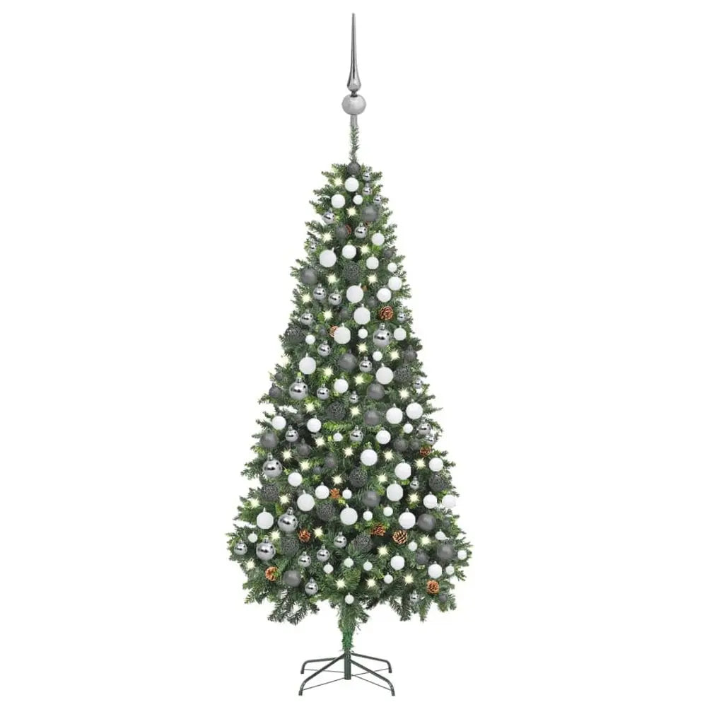 Artificial Christmas Tree with LEDs&Ball Set Green 150 cm vidaXL