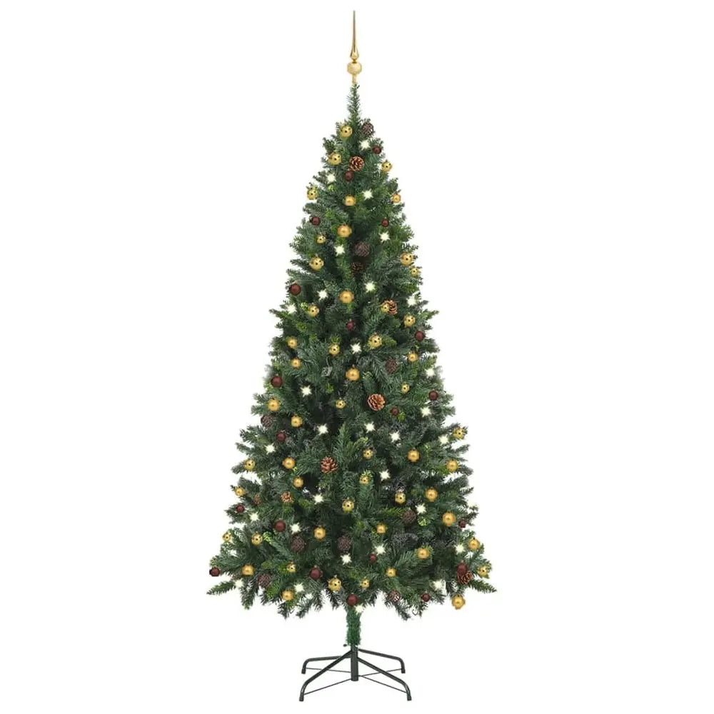 Artificial Christmas Tree with LEDs&Ball Set Green 150 cm vidaXL