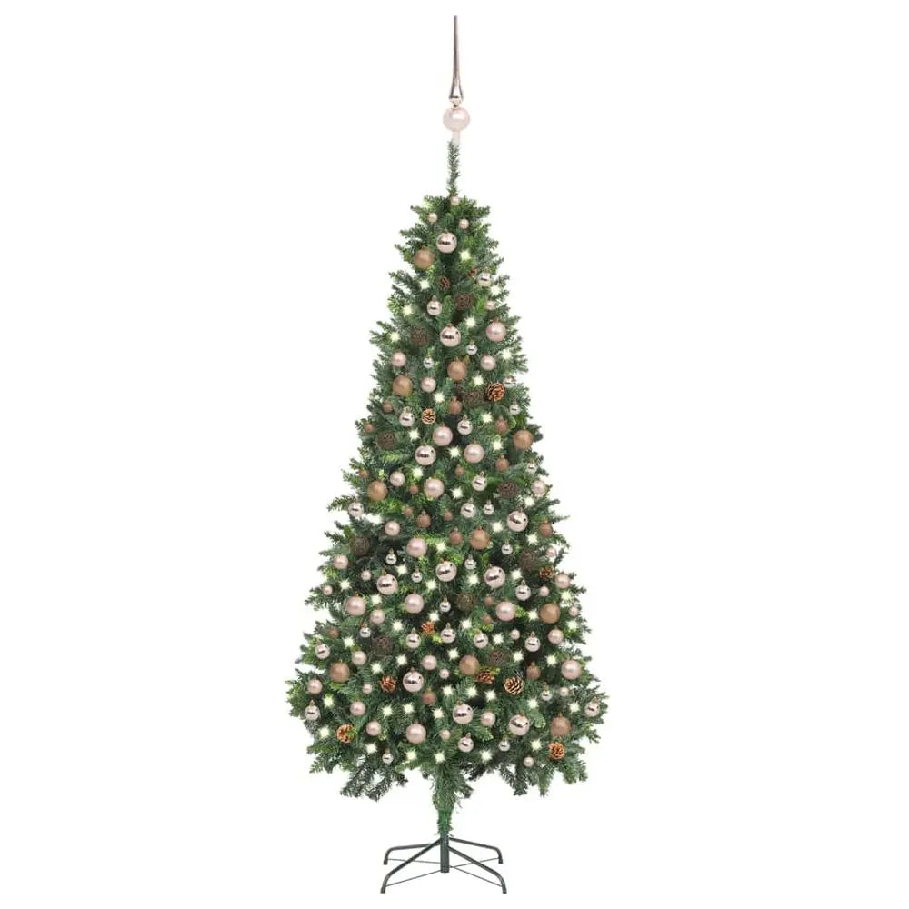 Artificial Christmas Tree with LEDs&Ball Set Green 150 cm vidaXL